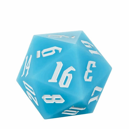 Jester's Bounce | 55mm Luminous D20 Silicone | Blue - Tabletop Dominion