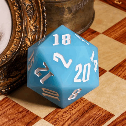 Jester's Bounce | 55mm Luminous D20 Silicone | Blue - Tabletop Dominion