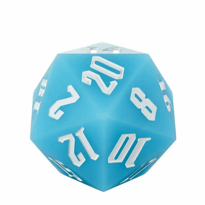 Jester's Bounce | 55mm Luminous D20 Silicone | Blue - Tabletop Dominion