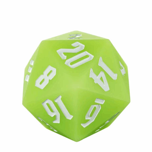 Jester's Bounce | 55mm Luminous D20 Silicone | Green - Tabletop Dominion