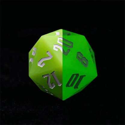 Jester's Bounce | 55mm Luminous D20 Silicone | Green - Tabletop Dominion