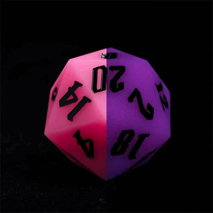 Jester's Bounce | 55mm Luminous D20 Silicone | Pink - Tabletop Dominion