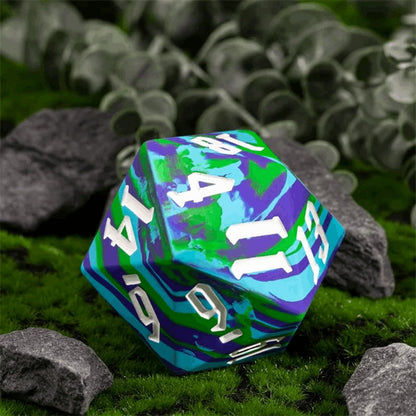 Jester's Bounce | D20 Silicone | Blue Green - Tabletop Dominion