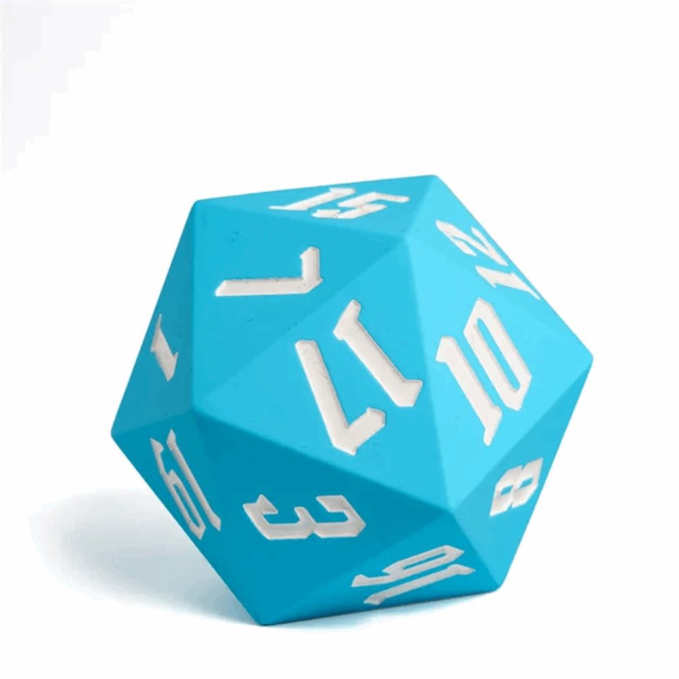 Jester's Bounce | D20 Silicone | Sky Blue - Tabletop Dominion