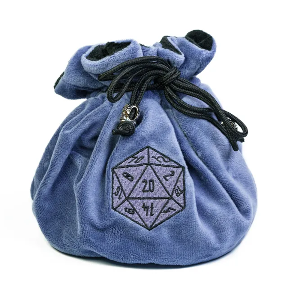 Velvet Vault | Super-Soft Large Dice Bag | Blue