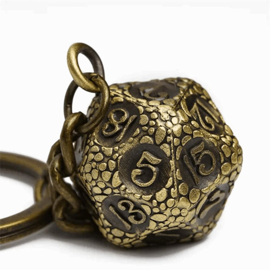 Keyring | Bronze/Dragonscale | Metal D20 - Tabletop Dominion