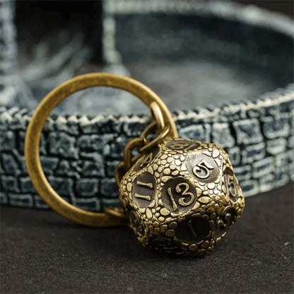 Keyring | Bronze/Dragonscale | Metal D20 - Tabletop Dominion