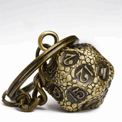 Keyring | Bronze/Dragonscale | Metal D20 - Tabletop Dominion