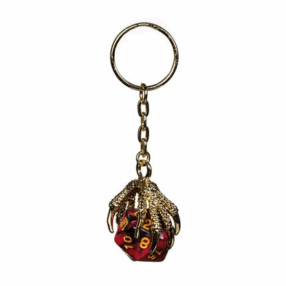 Keyring | Gold Claw | Red & Black - Tabletop Dominion