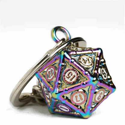 Keyring | Rainbow Metal | Raised Edges - Tabletop Dominion