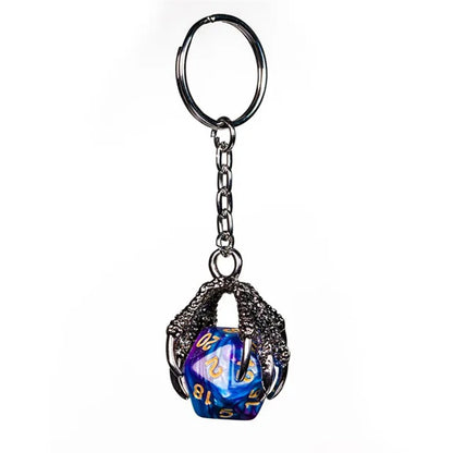 Keyring | Silver Claw | Blue - Tabletop Dominion