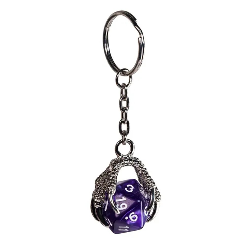 Keyring | Silver Claw | Purple - Tabletop Dominion