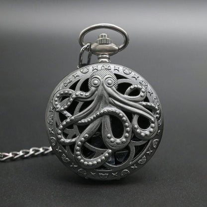 Kraken's Keepsake | Pocket Watch Case | Ancient Silver - Tabletop Dominion