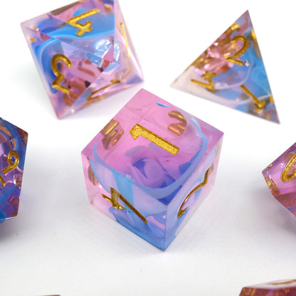 Sundae Swirl | Sharp Edge Dice | 7 Piece Set