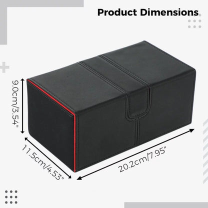 Large Card Deck Holder | Black & Red - Tabletop Dominion