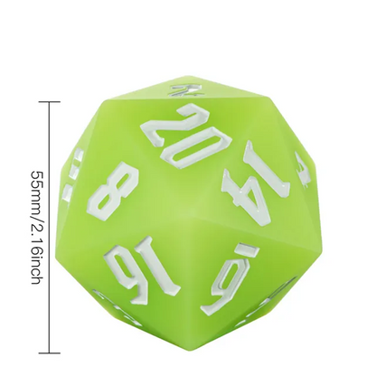 Jester's Bounce | 55mm Luminous D20 Silicone | Green