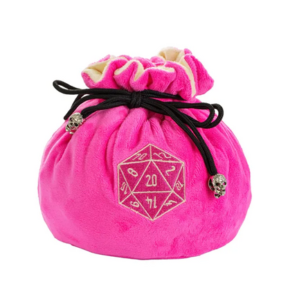 Velvet Vault | Super-Soft Large Dice Bag | Pink