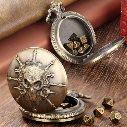 Death's Keeper | Pocket Watch Case | Ancient Gold