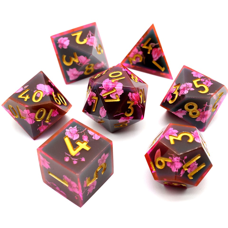 Death Blossom | Art Core Dice| 7 Piece Set