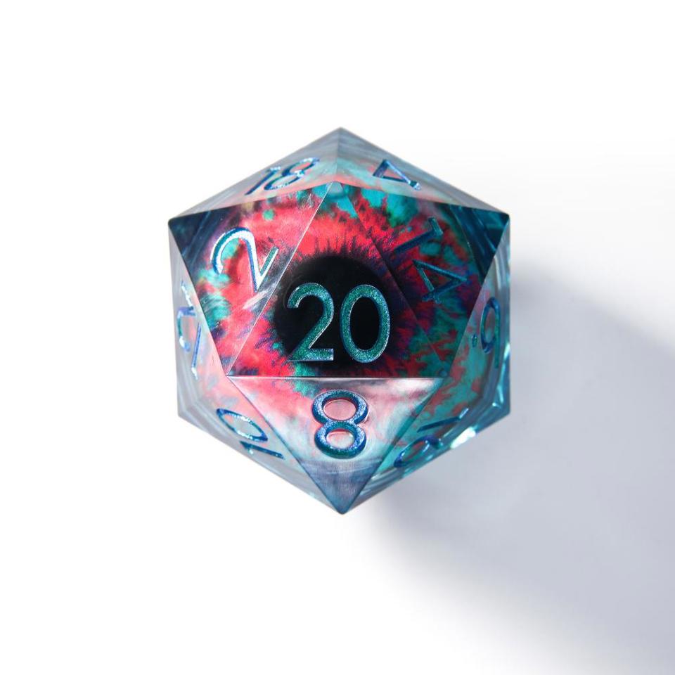 50mm Monster | Red & Teal | Moving Eyeball Chonk