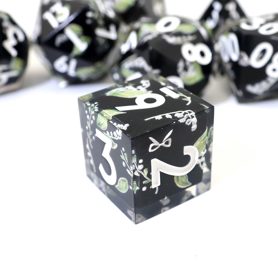 Midnight Moondrop | Art Core Dice| 7 Piece Set - Tabletop Dominion