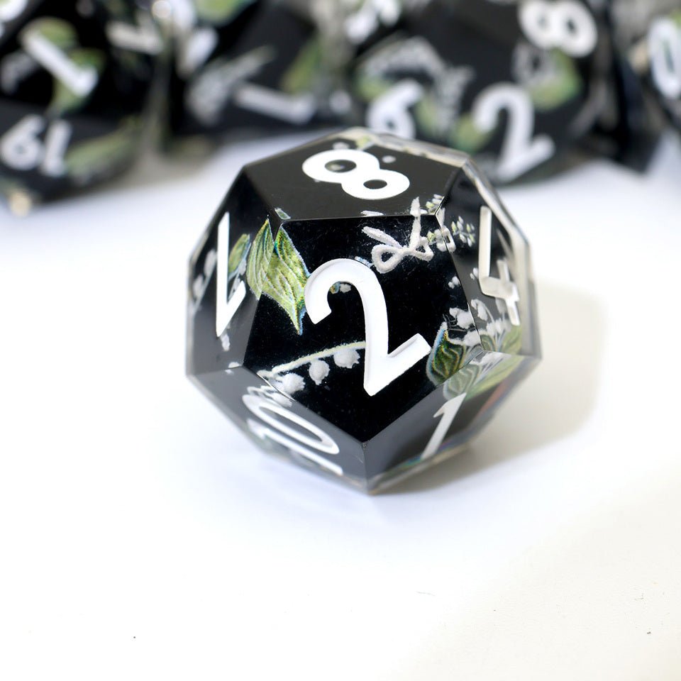 Midnight Moondrop | Art Core Dice| 7 Piece Set - Tabletop Dominion