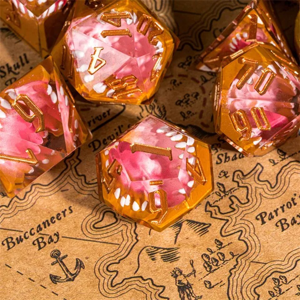 Mimic's Clutch | Sharp Edge Dice | 7 Piece Set - Tabletop Dominion