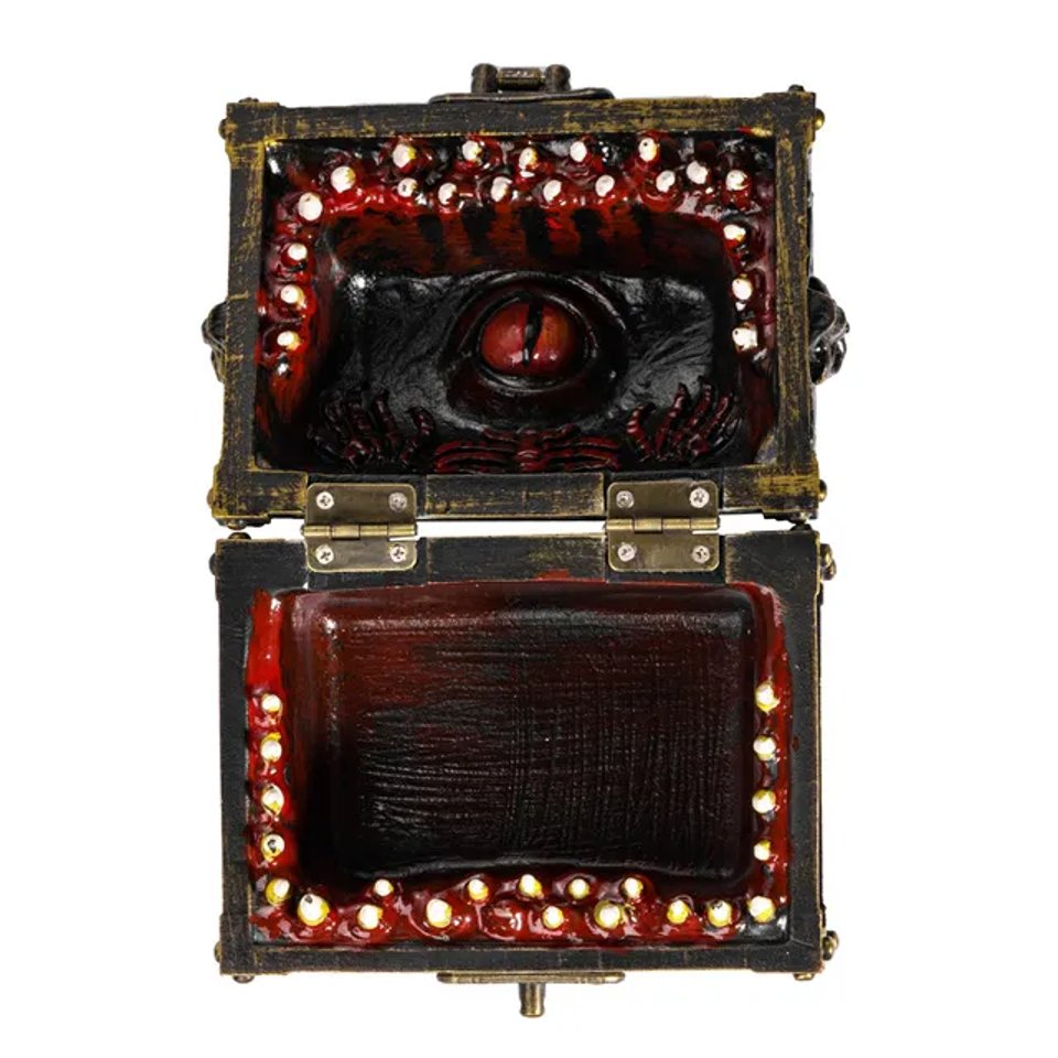 CASEMATIX Mimic Dice Chest And DND Dice Case With 7 Included RPG Dice