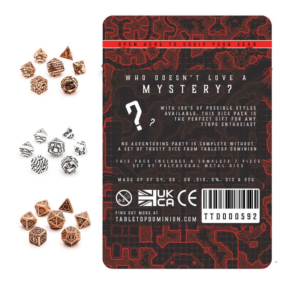 dice masters booster box Mystery Dice Booster | Solid Metal Dice