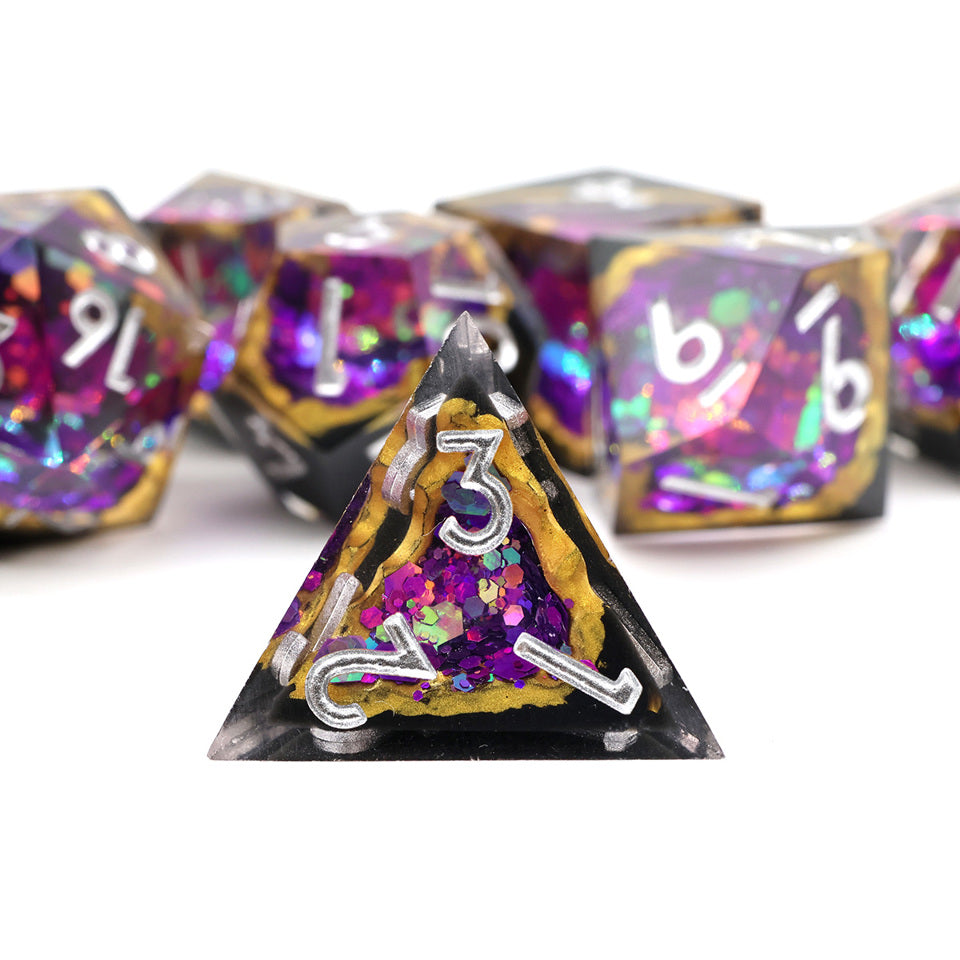 Regal Relic | Geode Dice | 7 Piece Set