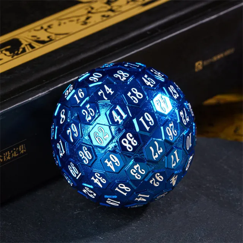 Azure Oracle | Solid Metal Dice | 45MM D100