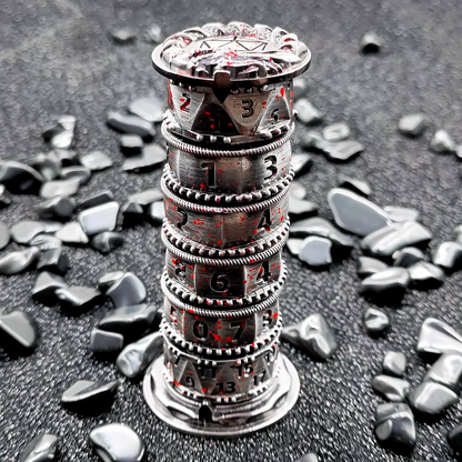 Tower of Fate Dice Spinner | DND Dice Spinner | Blood Spatter