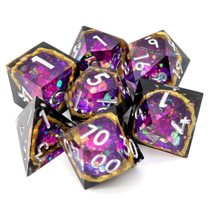 Regal Relic | Geode Dice | 7 Piece Set