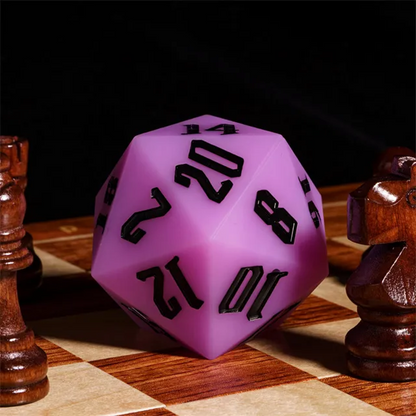 Jester's Bounce | 55mm Luminous D20 Silicone | Purple