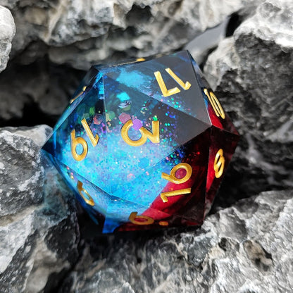 Dawnfire Spark | 33mm D20 | Oversized Liquid Core