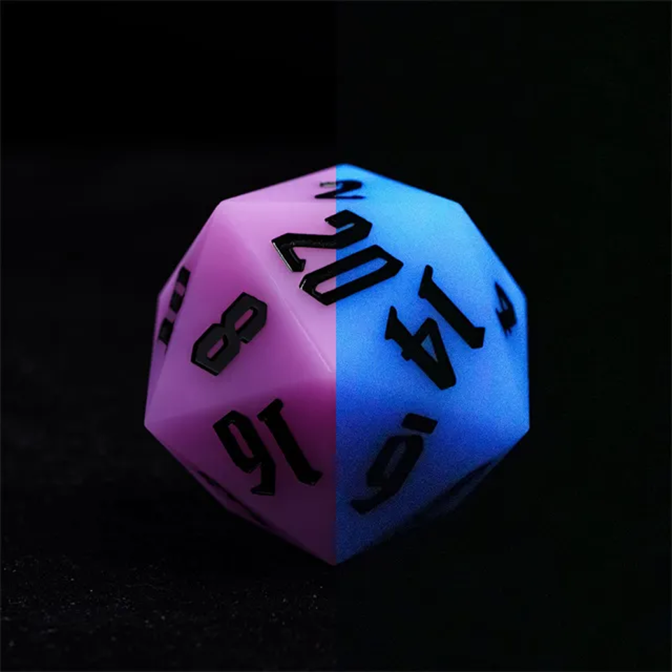 Jester's Bounce | 55mm Luminous D20 Silicone | Purple