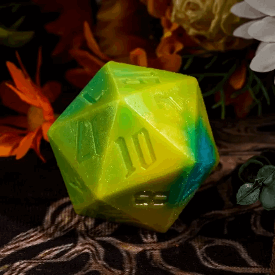 Critical Cleanse | 55mm D20 Soap | Yellow & Blue