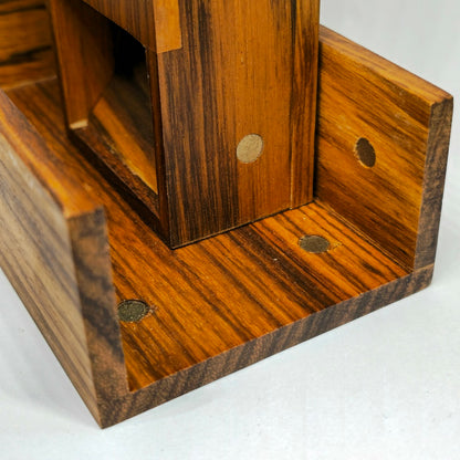 Premium Handmade Zebrawood Dice Tower | Collapsible | Magnetically Secured |  TTRPG Accessory | Dice Roller
