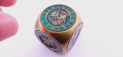Talisman of Omens | DND Dice Spinner | Bronze Green