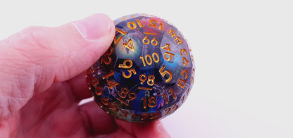 Orb of Chaos | 50mm D100 | Liquid Core | Single Dice