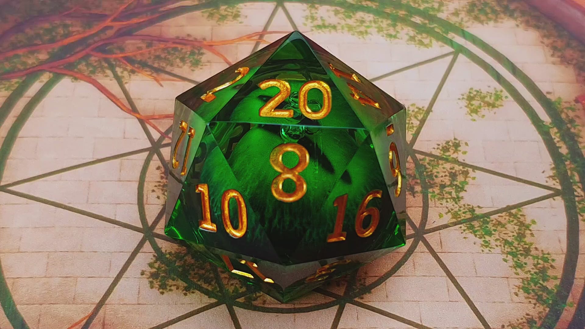 Eye of Envy 33mm Oversized Moving Eye D20 Dice