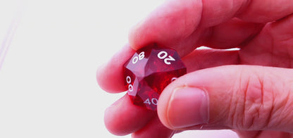Bloodfire Prism | Diamond Cut Liquid Core | 7 Piece Dice Set