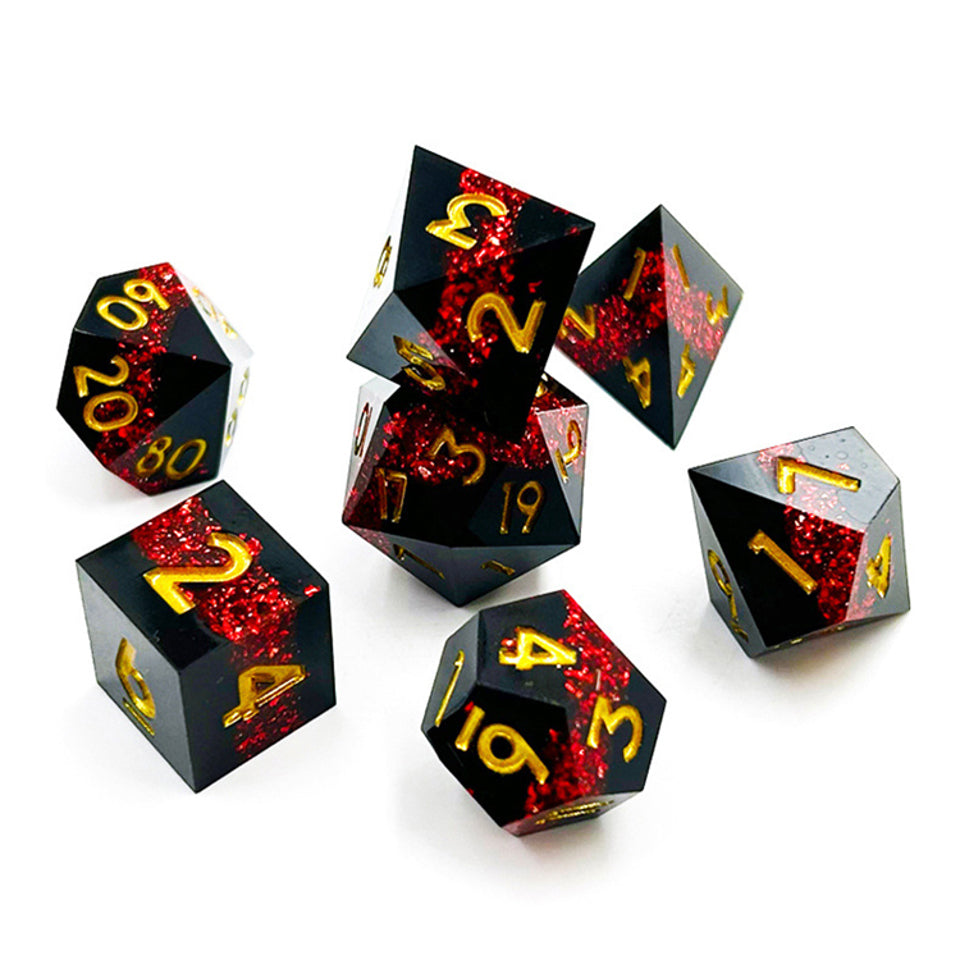 Druid's Vein | Sharp Edge Dice | 7 Piece Set