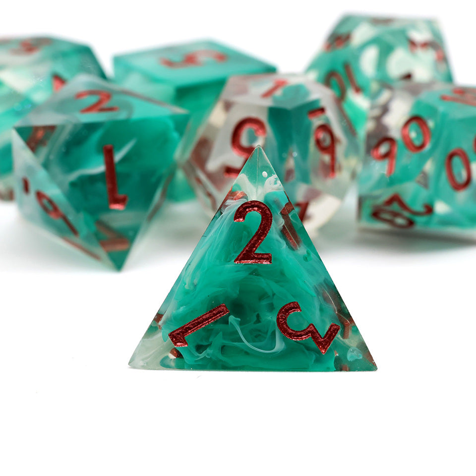 Spectral Coil | Sharp Edge Dice | 7 Piece Set