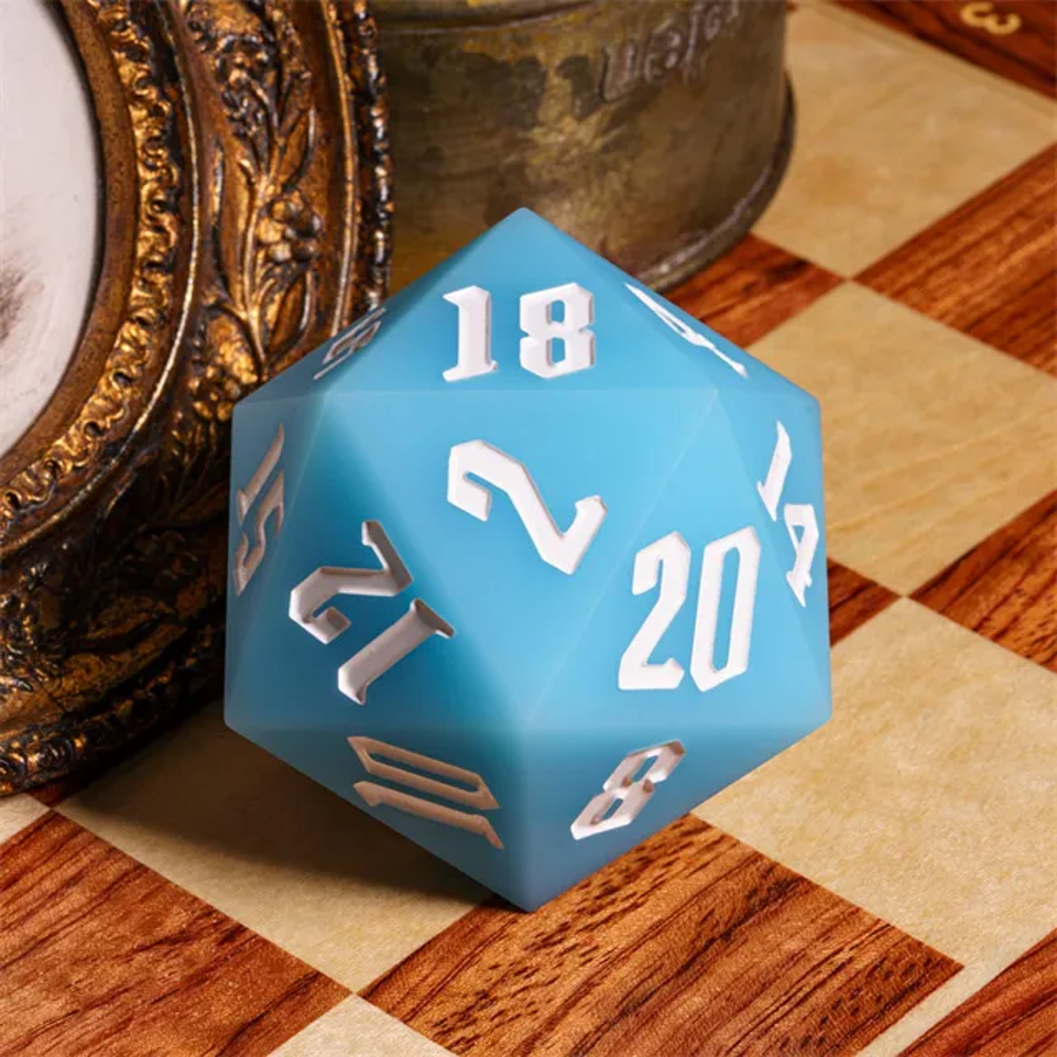 Jester's Bounce | 55mm Luminous D20 Silicone | Blue