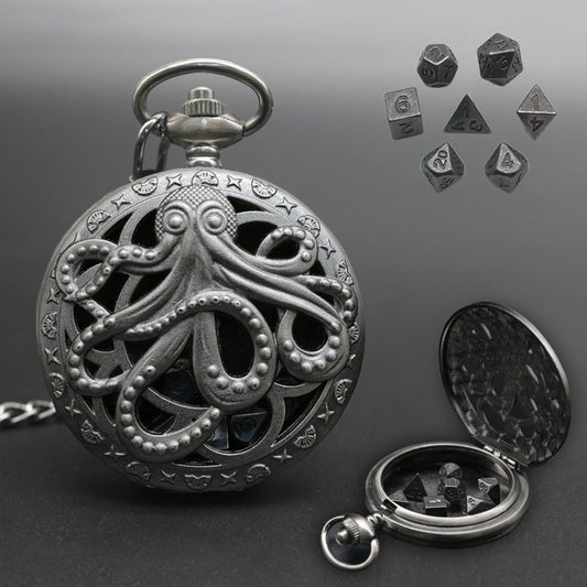 Kraken's Keepsake | Pocket Watch Case | Ancient Silver