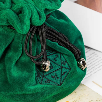 Velvet Vault | Super-Soft Large Dice Bag | Green