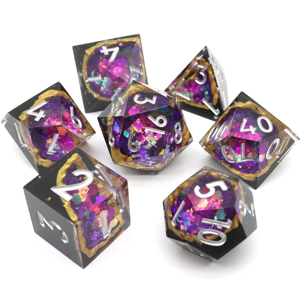 Regal Relic | Geode Dice | 7 Piece Set - Tabletop Dominion