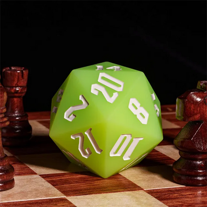 Jester's Bounce | 55mm Luminous D20 Silicone | Green