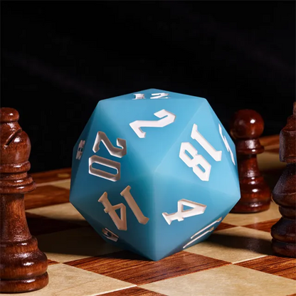 Jester's Bounce | 55mm Luminous D20 Silicone | Blue